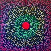 Obraz "Centrum Entropii" abstrakcyjny, uv, abs. typografia  Brudna Masa