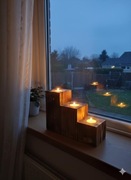 Świecznik z drewna sosnowego 