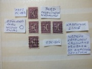 5szt. znaczki Mi 183 odcień BŁĄD Niemcy 1922r. CYFRY Rzesza DROŻSZE linie