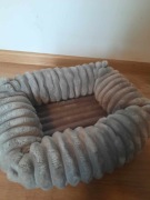 Mini legowisko 36x30 szare futerko