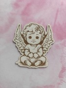 Anioł,aniołek grawerowany,grawer chrzest święty pamiątka tekturka 