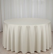 Obrus stół okrągły 320cm  BEŻOWY SZAMPAŃSKI na wesele