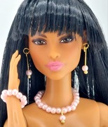 Zestaw biżuterii dla lalek Barbie jasny róż