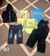Zestaw ubrań, bluza, ogrodniczki rozmiar 80