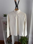 Damska mięciutka kremowa bluza polarowa half zip outdoor