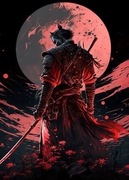 Zestaw 3x Diamentowy Obraz Japoński Samuraj 70x50 cm