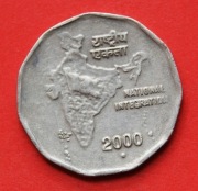 2 Rupie  2000 N  r  -   Indie   Mapa