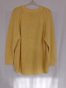 Żółty ażurowy swetr damski roz uniwersalny