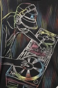 DJ Headphones-  Vintage t-shirt M