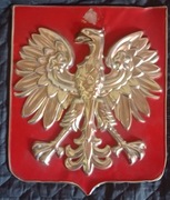 Orzeł PRL klasyczny tłoczone w aluminium 