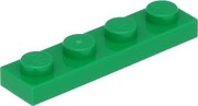 LEGO PŁYTKA 1X4 ZIELONA