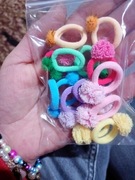 Zestaw gumek i spinek do włosów 