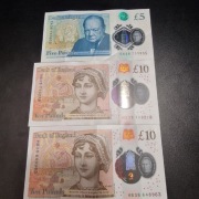 Banknoty Anglia Karol 5, 10