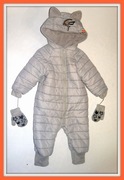 _benni_Fajny szary ciepły kombinezon-kotek_R.86/92