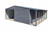 Garaż Premium 6x6 + Wiata 1m