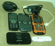 2 modemy- Huawei i Vodafone + 3 telefony