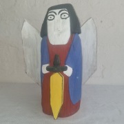 rzeźba ludowa ANIOŁ - Jan MIKA 42 cm