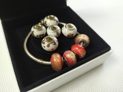 Pandora Bransoletka Oryginalna Srebro 925 Charms Koralik Onyks Szkło