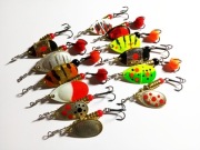 Obrotówki Ubik błystki obrotowe 3/8g i 2/5g zestaw pstrąg okoń szczupak