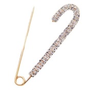 Broszka Złota Agrafka Cyrkonie Przypinka Pin Kryształki Super Prezent Gift