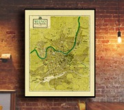 Stary PLAN WILNO 1935r. 70x50cm