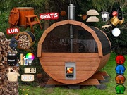 SAUNA Ogrodowa 300cm + OKNO 50% + GRATIS Beczka 500L Akcesoria = Wycena