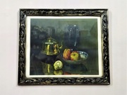 stylowy obraz w pięknej drewnianej ramie 80x67cm