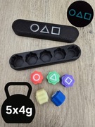 Kości Koreanskiej Gry GONGGI GONGI SQUID GAME + Etui - Druk3d Case 5x4g