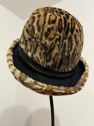 Kapelusz naturalne futro retro