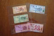 Burundi zestaw banknotów 5 sztuk  stan 1