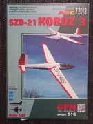 Model Kartonowy GPM 516 Szybowiec SZD-21 KOBUZ 3 + LASERY