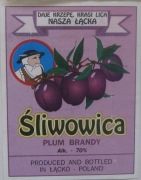 Łącko śliwowica etykietka 2000 r