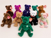 Duży zestaw TY Beanie Babies – kolekcjonerskie misie z metkami