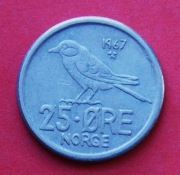 25  Ore  1967  r  -    Norwegia   Sikorka
