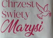 Naklejka na ściankę Chrzest Święty+ imię gołąb 