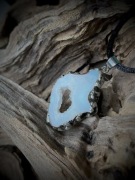 Amulet wisior rękodzieło z agatem agat druzy