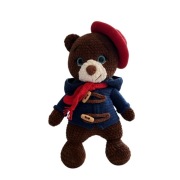 Duży Miś Paddington 33cm Handmade na Szydełku | Ubranka się zdejmują!