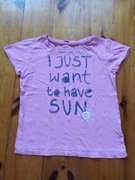 różowy T-shirt dziewczęcy 110 Cool Club Sun