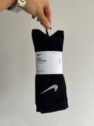 Nike Wysokie Czarne Skarpety 42-46 Dri-Fit 3 pary 