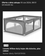 WILLOW Lionelo Kojec dla dziecka 207x187cm - Grey Concrete