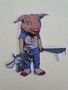 SUPREME Sean Cliver Motel Hell Pig  SS10 naklejka 