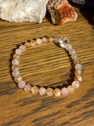 Bransoletka z naturalnego cytrynu 6 mm z koralikiem Angel Aura