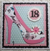 Kartka ręcznie robiona na 18 tkę dziewczyny. Personalizacja.