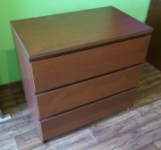 Komoda Malm Ikea 3 szuflady kolor brąz