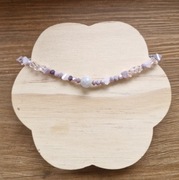 Bransoletka z kamieni naturalnych, jadeit,kryształki szklane,makrama