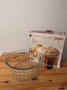 Szklana forma do sufletów o wysokości 9 cm żaroodporna