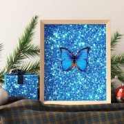 Tapeta samoprzylepna z klejem rewallpaper niebieska z brokatem 60cm x 5m