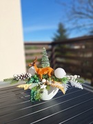 Stroik świąteczny z jeleniem,choinką,WYPRZEDAŻ 
