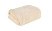 Koc Eurofirany Pled 130/170 cm ecru  miękki, dekoracyjny, poliester