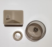 zestaw dla małych gryzoni/chomików // domek + kołowrotek + miska